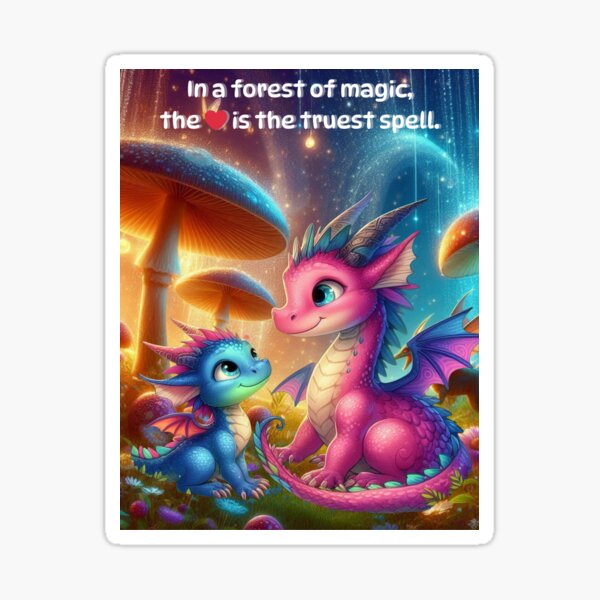 Truest Spell – Fantasy Dragon Love Design Sticker