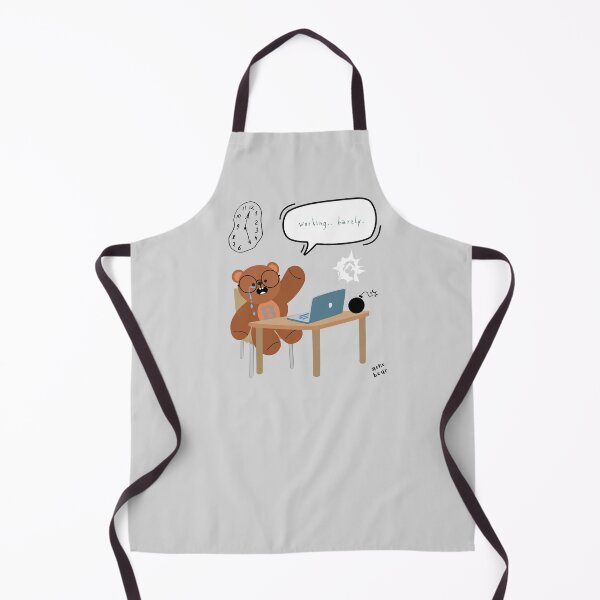 Item preview, Mono Bear Message – Working… Barely. (gray, burnout sarcasm) designed and sold by mintmono-studio.