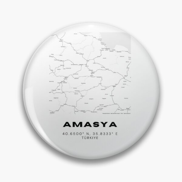 Item preview, Minimalist Amasya Map – Black & White Historical City Poster designed and sold by RM-Journey.