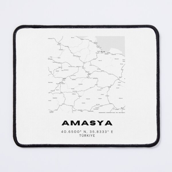 Item preview, Minimalist Amasya Map – Black & White Historical City Poster designed and sold by RM-Journey.