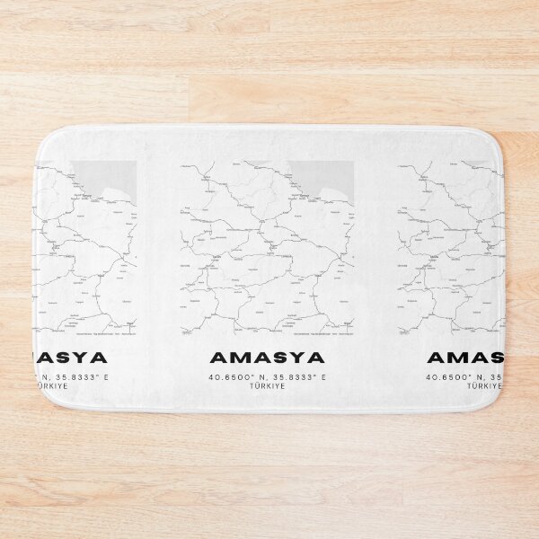 Item preview, Minimalist Amasya Map – Black & White Historical City Poster designed and sold by RM-Journey.