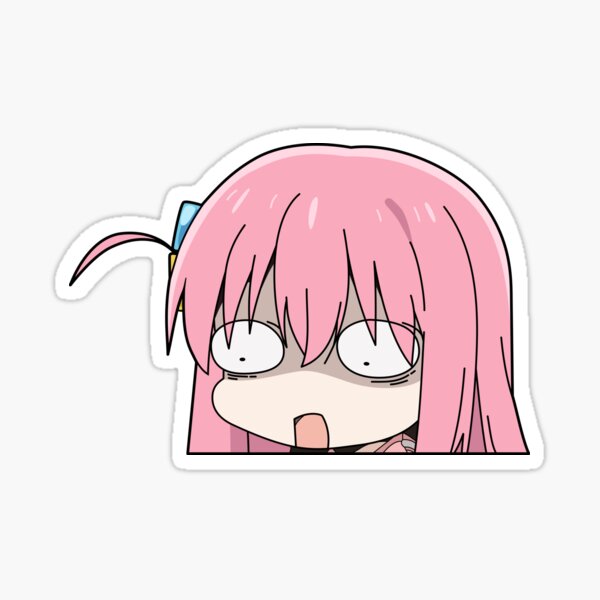 Bocchi The Rock! Shocked Bocchi Sticker
