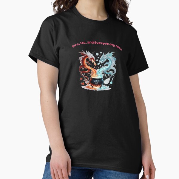 Fire, Ice, and Everything Nice – Elemental Dragon Art Classic T-Shirt
