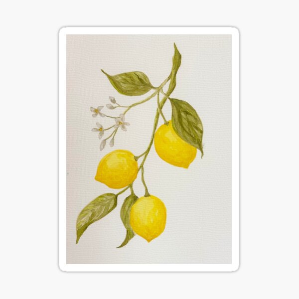 Item preview, Sheet of watercolor lemons designed and sold by Ceciliartistica.
