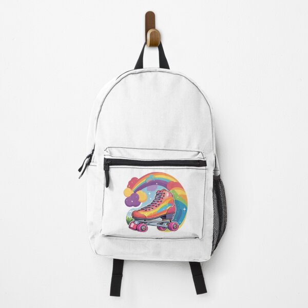 Item preview, Retro 90s Roller Skate with Rainbow Trail Sticker designed and sold by TheArtOfChaa.