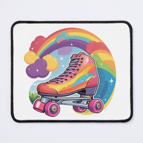 Item preview, Retro 90s Roller Skate with Rainbow Trail Sticker designed and sold by TheArtOfChaa.