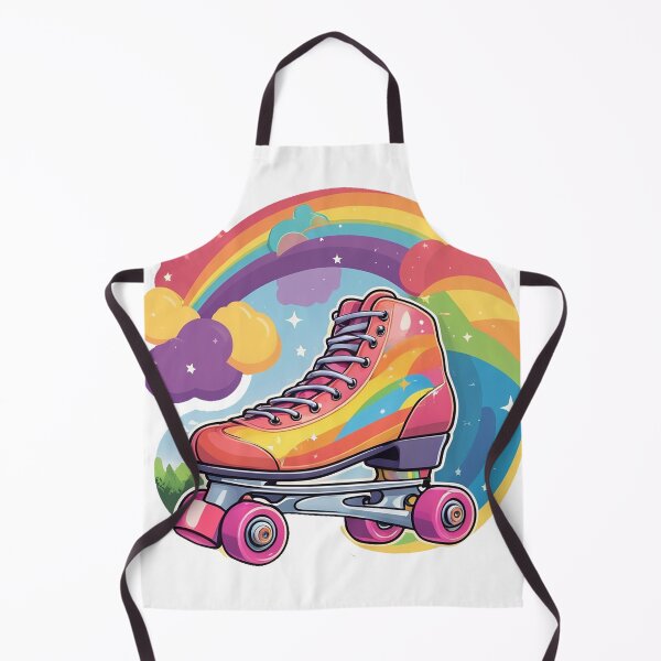 Item preview, Retro 90s Roller Skate with Rainbow Trail Sticker designed and sold by TheArtOfChaa.