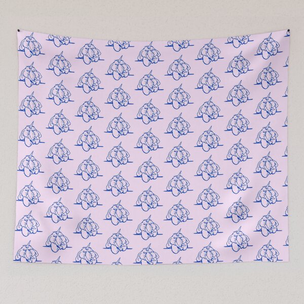 Item preview, Unicorn Elephant Funny Horn behind Fence Pink Comic designed and sold by shirt-o-mat.