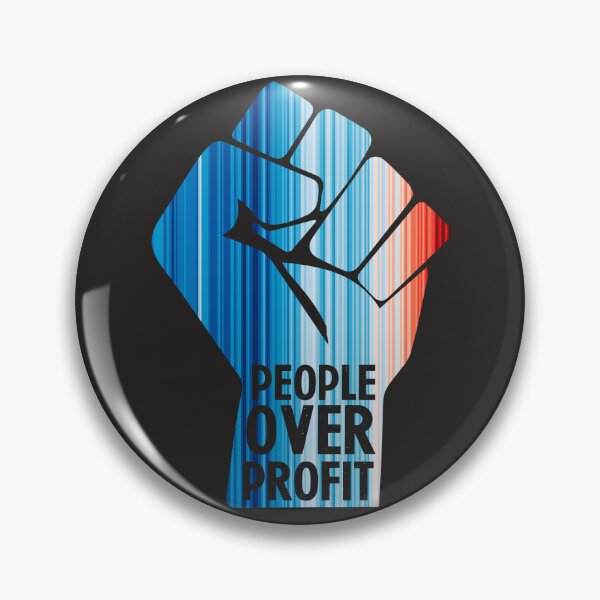 Item preview, Climate Change Stripes - Fist - People Over Profit designed and sold by Frank J. Art.