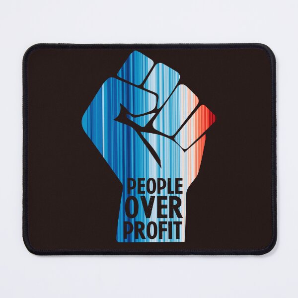 Item preview, Climate Change Stripes - Fist - People Over Profit designed and sold by Frank J. Art.