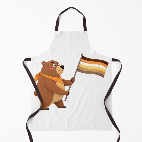 Item preview, cartoon bear with a bear pride flag designed and sold by elkuni.