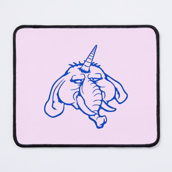 Item preview, Unicorn Elephant Funny Horn Face Bad Mood Pink Comic designed and sold by shirt-o-mat.