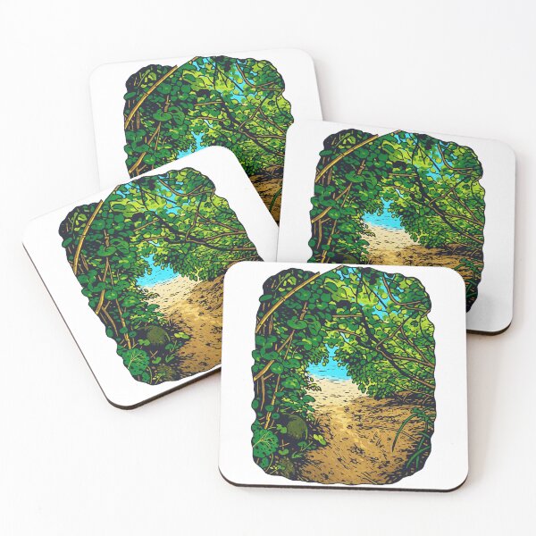 Item preview, Hidden Path to the Sea | Okinawa Coastal Forest - Tranquil Escape designed and sold by GeEeN.