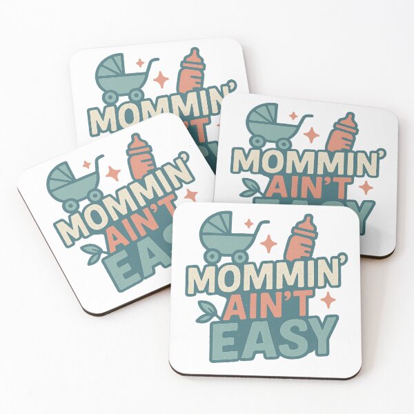 Item preview, Mommin’ Ain’t Easy Retro Pastel Stroller Graphic | Funny Motherhood designed and sold by Merchbes.