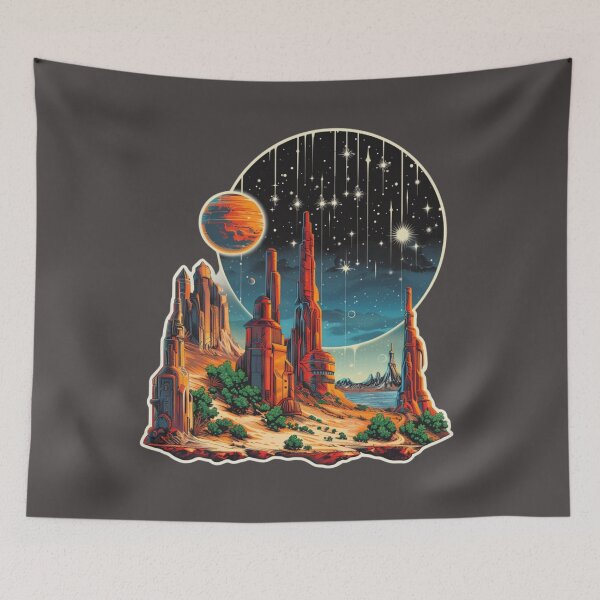 Item preview, Alien Desert Vista – Retro Sci‑Fi Planet designed and sold by Intrepid Media.