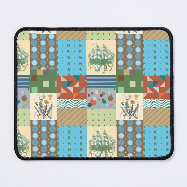Item preview, Retro Patchwork with Kraken Attacking Homage designed and sold by missdebi27.