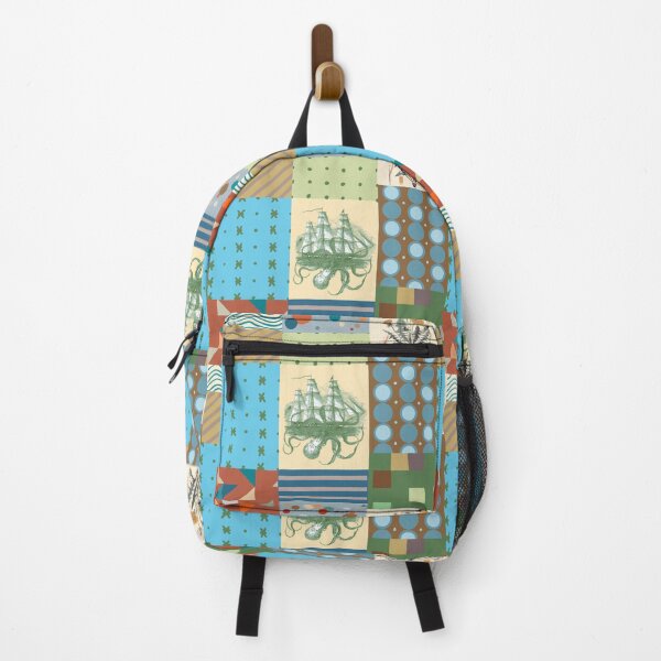 Item preview, Retro Patchwork with Kraken Attacking Homage designed and sold by missdebi27.