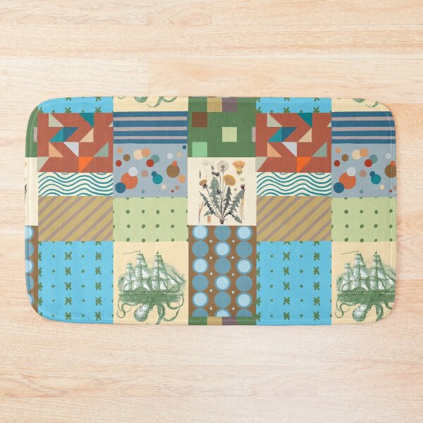 Item preview, Retro Patchwork with Kraken Attacking Homage designed and sold by missdebi27.