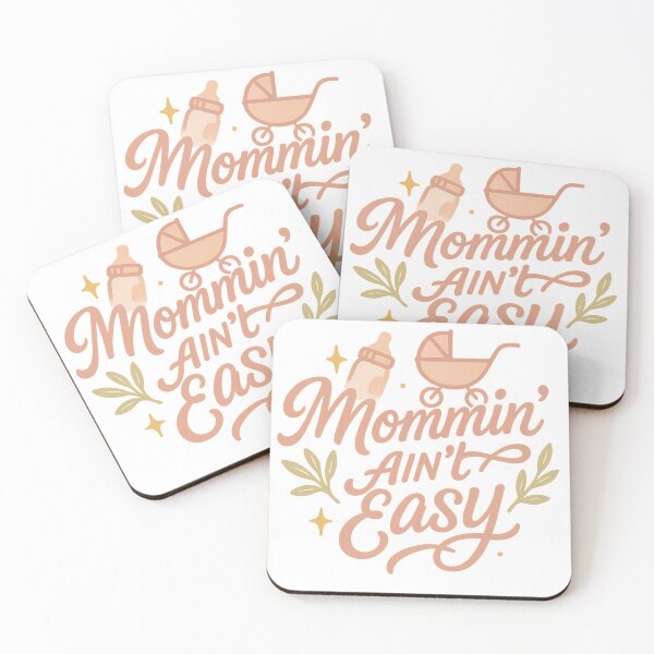 Item preview, Mommin’ Ain’t Easy Retro Pastel Stroller Graphic | Funny Motherhood designed and sold by Merchbes.