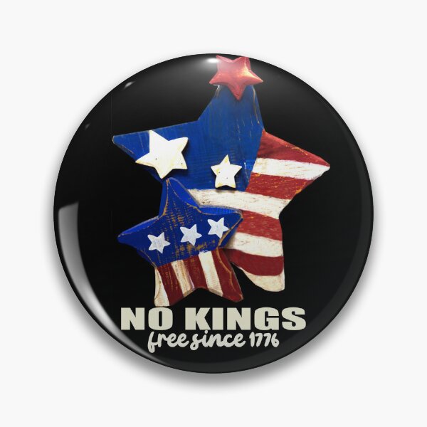 Item preview, No Kings Red White And Blue Stars Democracy Saying designed and sold by art64.
