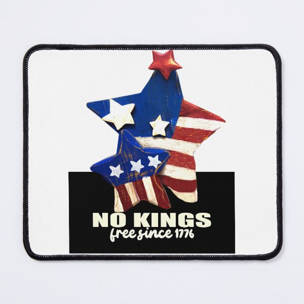 Item preview, No Kings Red White And Blue Stars Democracy Saying designed and sold by art64.