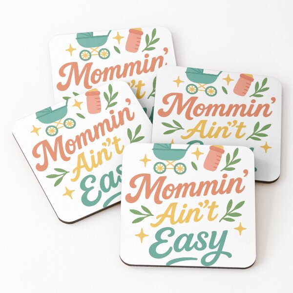 Item preview, Mommin’ Ain’t Easy Retro Pastel Stroller Graphic | Funny Motherhood designed and sold by Merchbes.