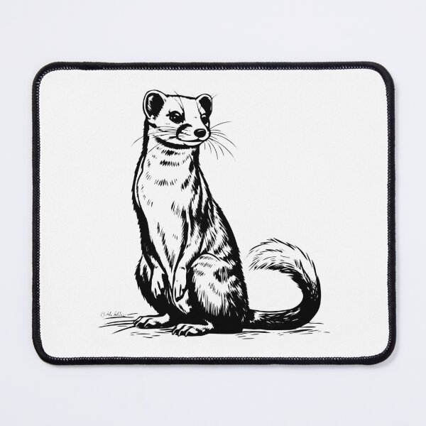 Item preview, Weasel Mink Ferret Stoat Ermine Polecat Furry Wildlife designed and sold by inkoutninja.