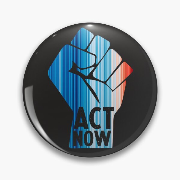 Item preview, Climate Change Stripes - Fist - Act Now designed and sold by Frank J. Art.