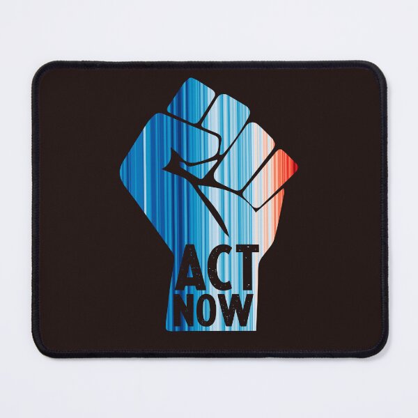 Item preview, Climate Change Stripes - Fist - Act Now designed and sold by Frank J. Art.