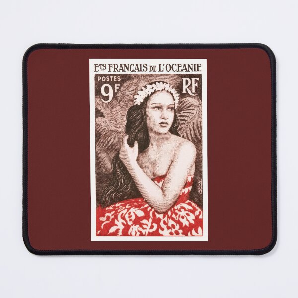 Item preview, 1955 French Polynesia Girl of Bora Bora Postage Stamp designed and sold by retrographics.
