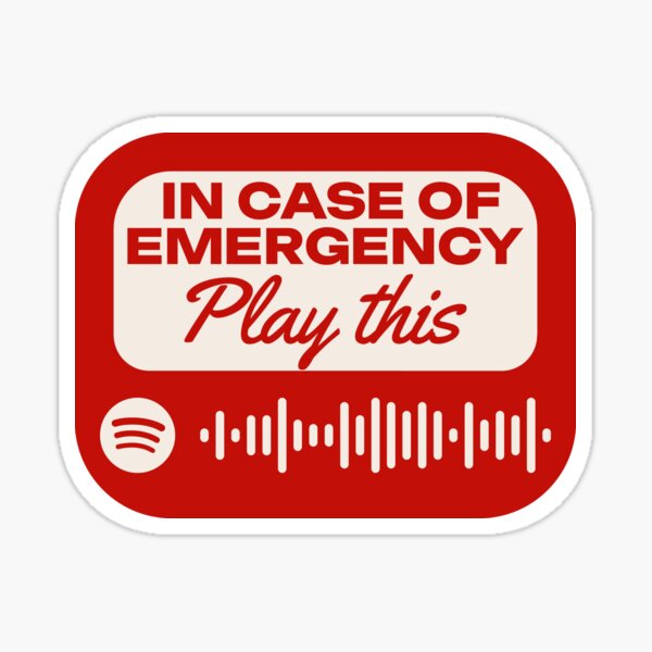 Item preview, Party Music Emergency Closing Time Spotify Code Sticker designed and sold by browntown10.