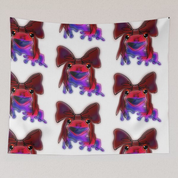 Item preview, Red dark coquette Frog with Big red Bow – animalzinhats designed and sold by Ashley’sAnimalz.