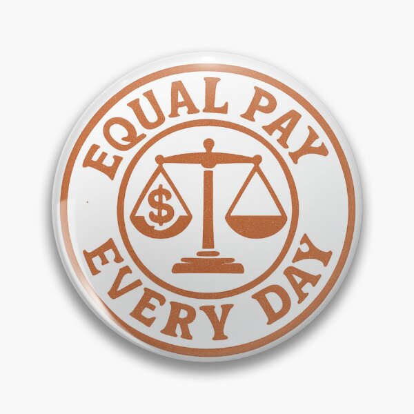 Item preview, Equal Pay Every Day Feminist Wage Equality Sticker | Retro Stamp Design Tee & Gift designed and sold by Merchbes.