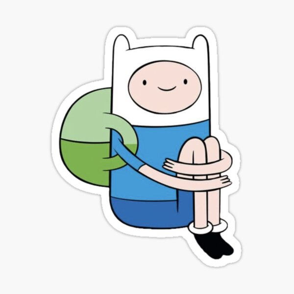 Vista previa del artículo con la obra «Finn el humano», diseñado y vendido por Cute Trendy Stickers.