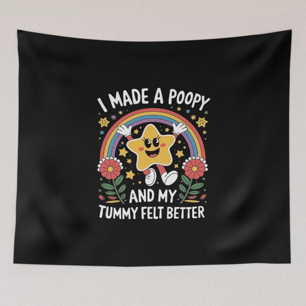 Item preview, Funny Poop Star Rainbow Design - I Made a Poopy and My Tummy Felt Better designed and sold by love3617.