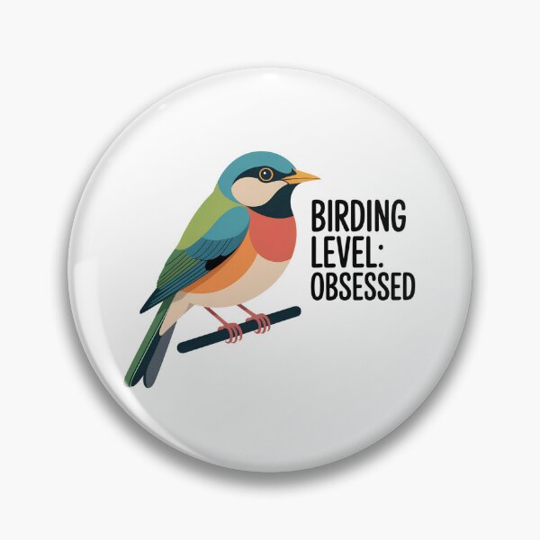 Item preview, Birding Level: Obsessed – Colorful Birdwatcher Design designed and sold by Brainy Bird's Place.