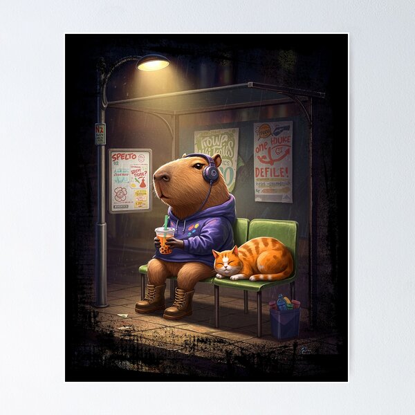 Item preview, Capybara Lo-Fi Chill Vibes designed and sold by HexOne.