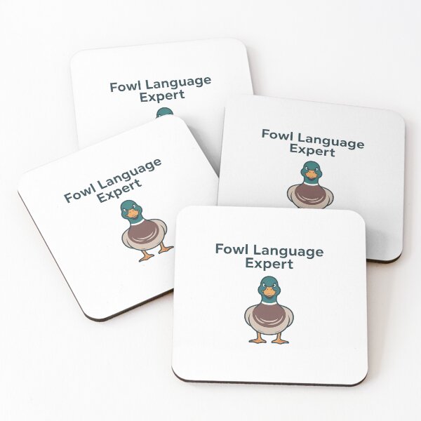Item preview, Fowl Language Expert – Funny Angry Duck Design designed and sold by Brainy Bird's Place.