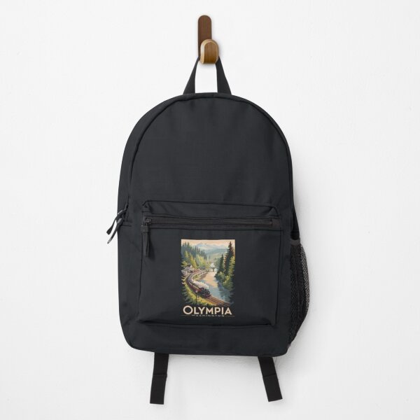 Item preview, Olympia Washington Illustration Travel Art Vintage designed and sold by KrisSidDesigns.