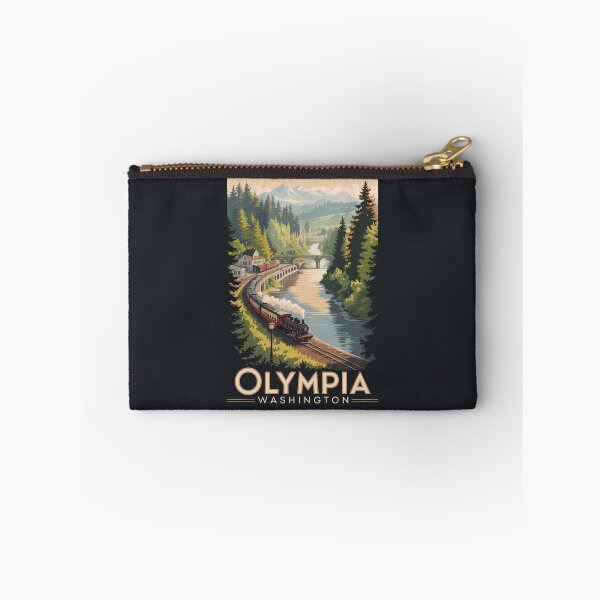 Item preview, Olympia Washington Illustration Travel Art Vintage designed and sold by KrisSidDesigns.