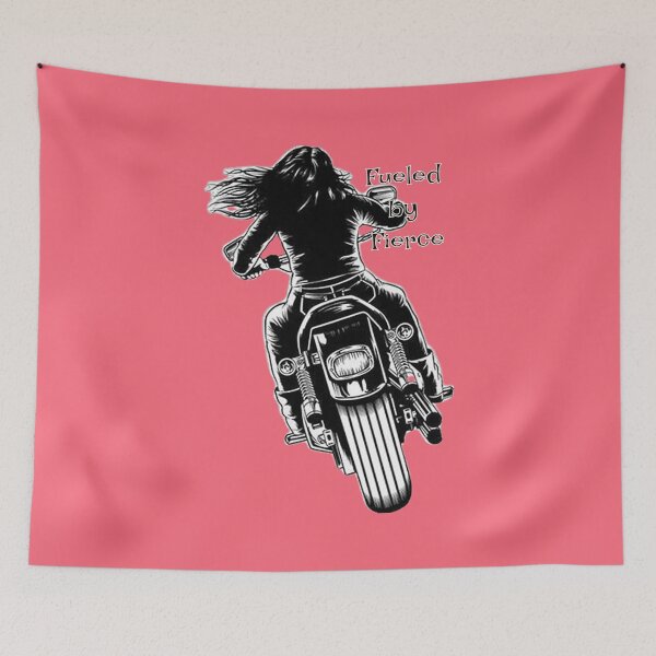 Item preview, Fueled by Fierce - Woman Riding a Motorcycle designed and sold by Vicky021.