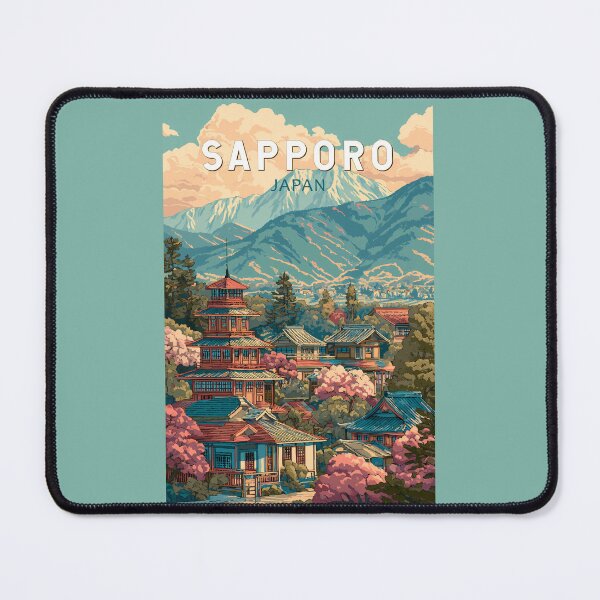 Item preview, Sapporo Japan Travel Art Vintage designed and sold by KrisSidDesigns.