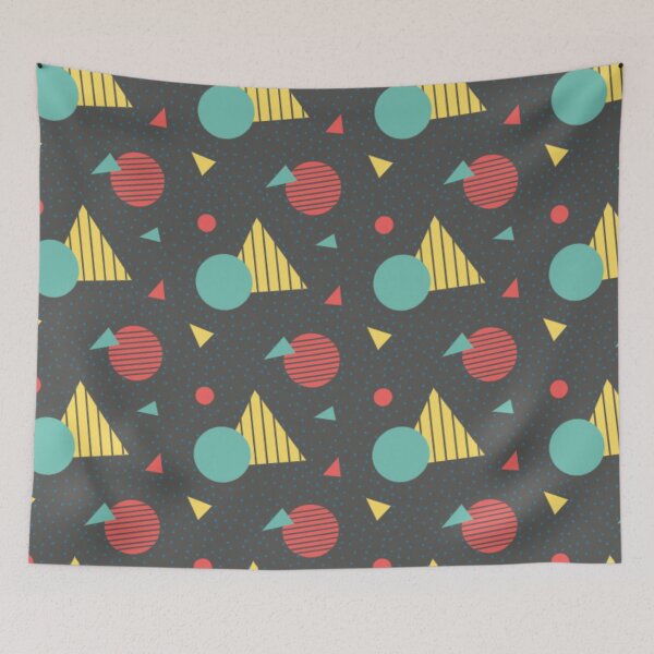 Item preview, Retro Geometric Pattern with Circles, Triangles, and Stripes designed and sold by larissa-myrie.