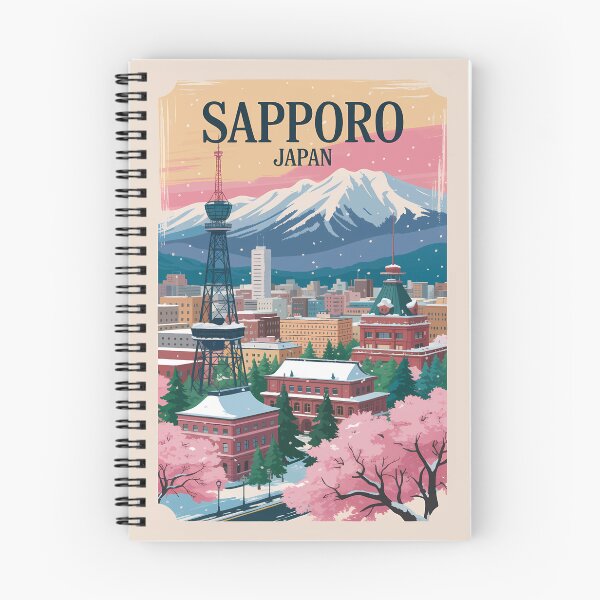 Item preview, Sapporo Japan Illustration Travel Art Vintage designed and sold by KrisSidDesigns.