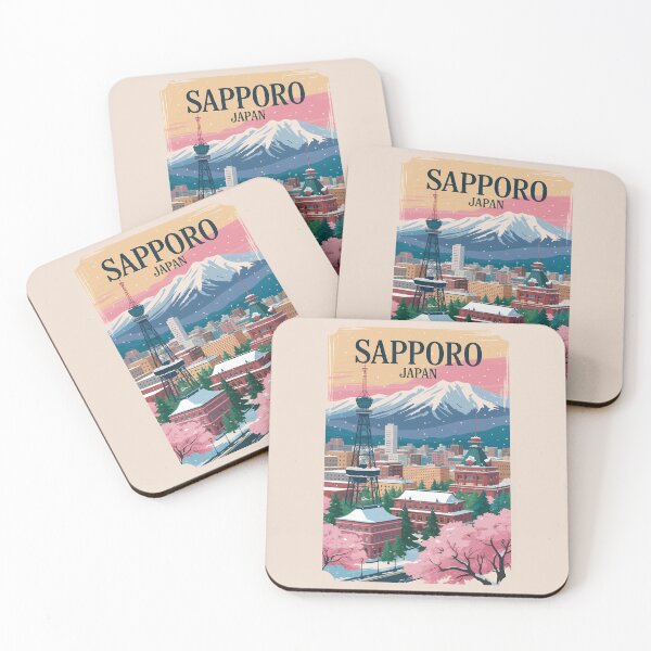 Item preview, Sapporo Japan Illustration Travel Art Vintage designed and sold by KrisSidDesigns.