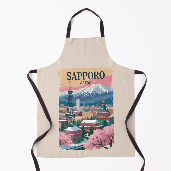 Item preview, Sapporo Japan Illustration Travel Art Vintage designed and sold by KrisSidDesigns.