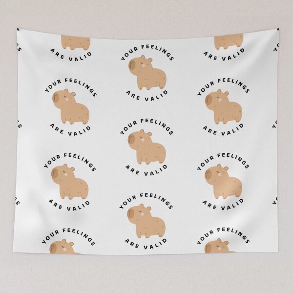 Item preview, Your Feelings Are Valid. Capybara mental health reminder designed and sold by brodidudie.