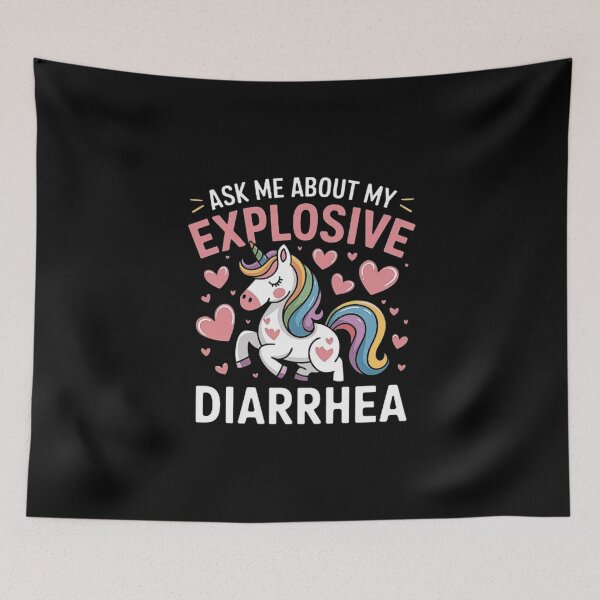 Item preview, Cute Unicorn with Funny Explosive Diarrhea Quote designed and sold by love3617.
