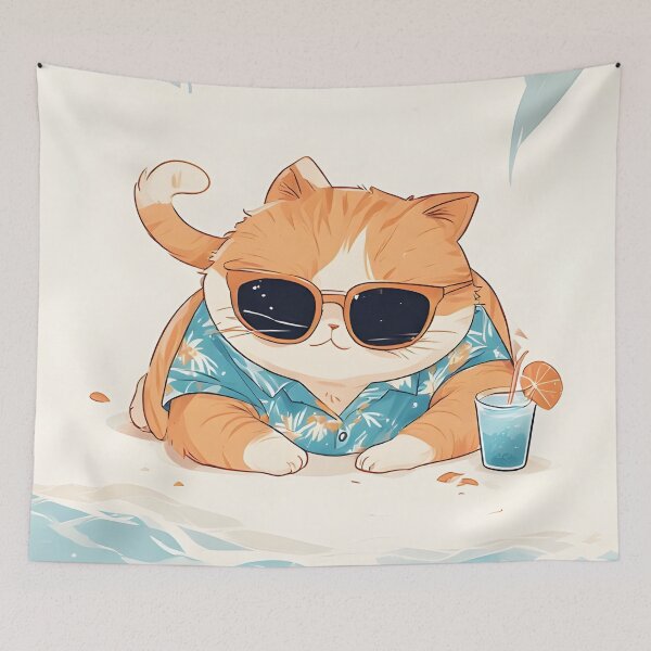 Item preview, beach cat designed and sold by aliraweb.