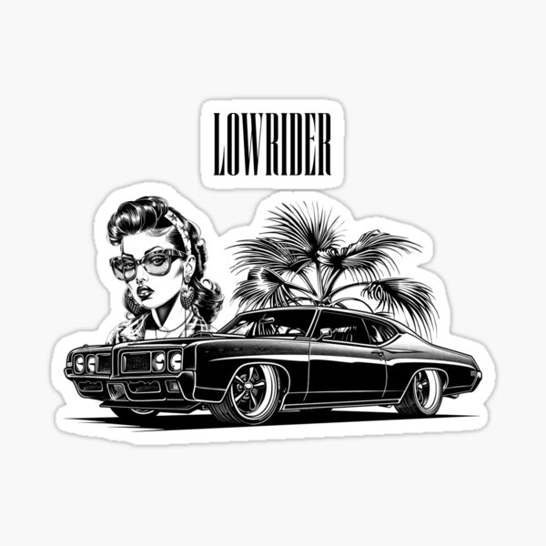 Item preview, Black and White Female Lowrider designed and sold by FlamePress.